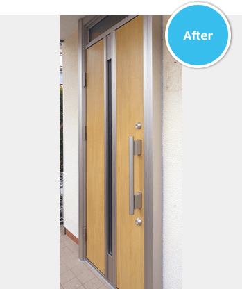 玄関ドアカバー工法工事 After