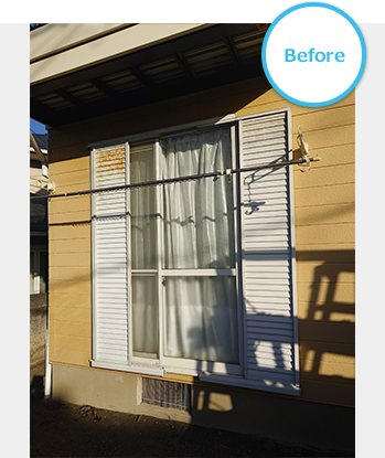 シャッター取付工事 Before