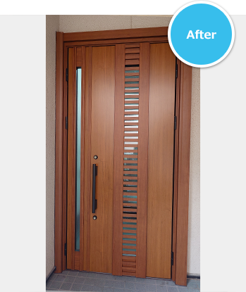 玄関ドアカバー工法工事 After