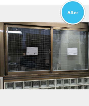 硝子交換工事 After