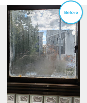 硝子交換工事 After