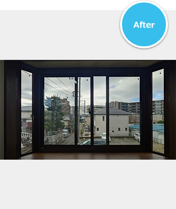 硝子交換工事 After