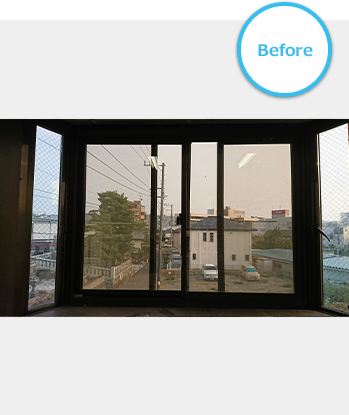 硝子交換工事 After