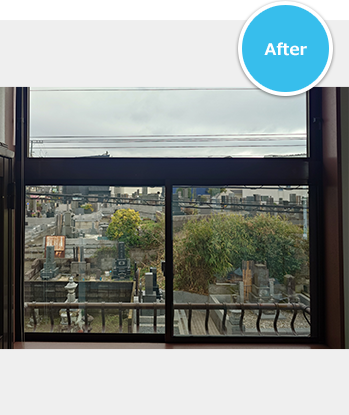 硝子交換工事 After