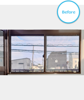 硝子交換工事 After